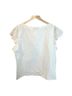 Inclán Studio 100% Cotton Solid White Short Sleeve Blouse Size L - photo 2