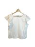 Inclán Studio 100% Cotton Solid White Short Sleeve Blouse Size L - photo 1