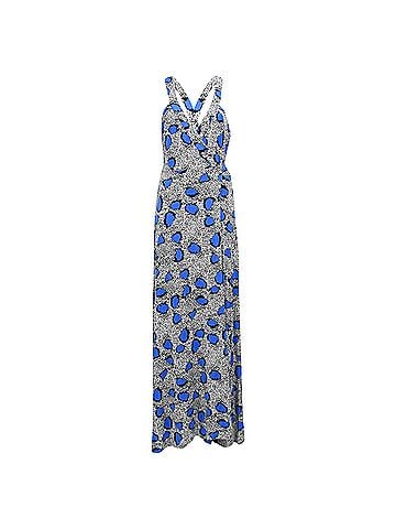 Diane von Furstenberg Diane von Furstenberg Sanson Floral Print Wrap Maxi Dress in Multicolor Viscose (view 1)
