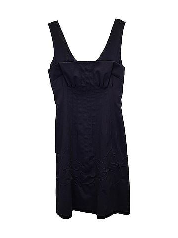 Alberta Ferretti Philosophy Di Alberta Ferretti Sleeveless Mini Dress in Navy Blue Wool (view 1)