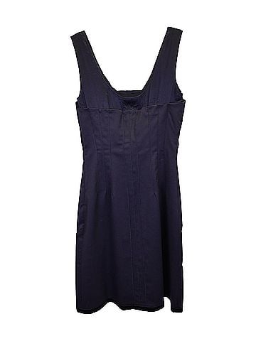 Alberta Ferretti Philosophy Di Alberta Ferretti Sleeveless Mini Dress in Navy Blue Wool (view 2)
