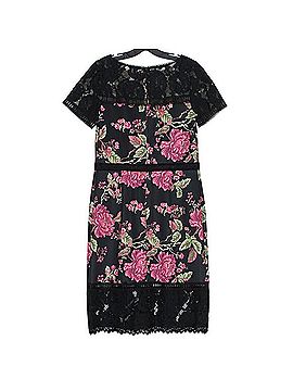 Tadashi Shoji Floral Neoprene & Lace Sheath Dress Cocktail Dress (view 2)