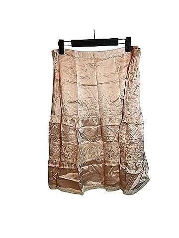 Banana Republic Baby Pink Floral Lace Balletcore Silk Skirt (view 2)