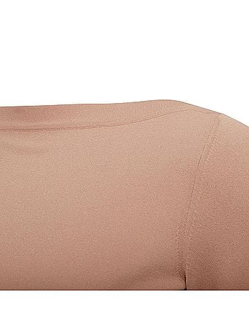 Alaïa ALAIA tan nude viscose blend cropped sleeved bateau neck sweater FR36 S (view 2)