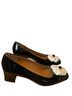 Talbots 100% Patent Leather Black White Heels Size 7 - photo 1