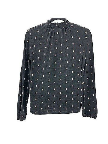Madewell Ruffle Mock Neck Top Long Sleeve T-Shirt (view 2)