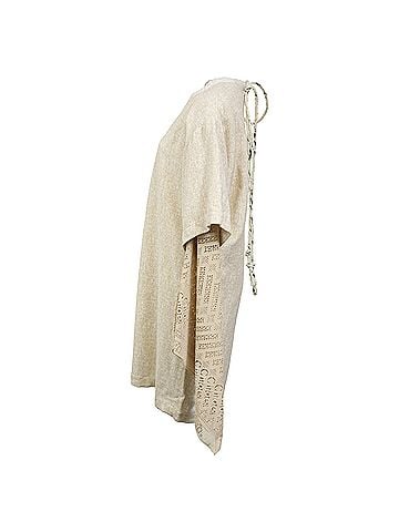 Chloé Chloé Sandy Speckle Bohemian Crochet Sleeves Layered Dress in Cream Viscose (view 2)