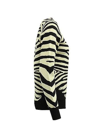 A.L.C. A.L.C. Rizzou Zebra Print Knit Sweater in Multicolor Rayon  (view 2)
