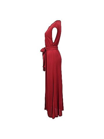 Joseph Joseph Romy Crepe Dress in Red Viscose (view 2)
