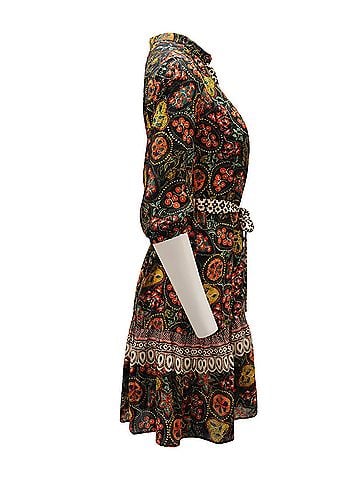 Saloni Saloni Tyra with Batik Border Dress in Multicolor Silk (view 2)