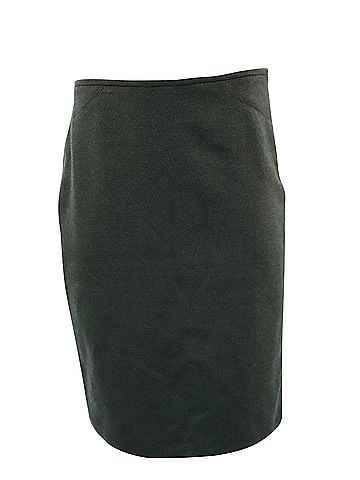Giorgio Armani Armani Pencil Skirt in Green Wool (view 1)