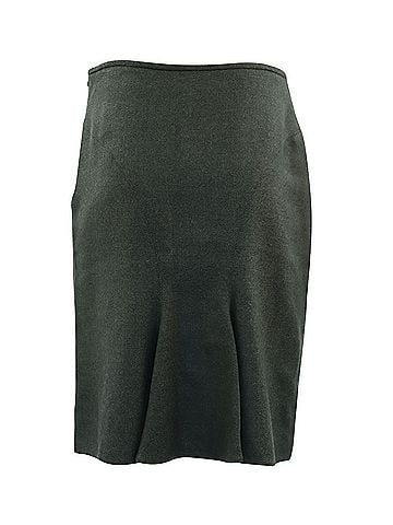 Giorgio Armani Armani Pencil Skirt in Green Wool (view 2)
