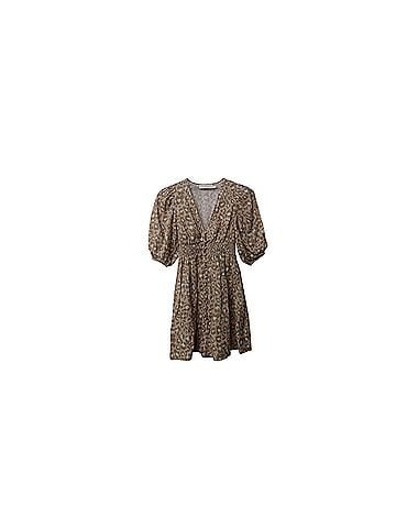 Zimmermann Zimmermann Carnaby Shirred Mini Dress in Animal Print Linen (view 2)