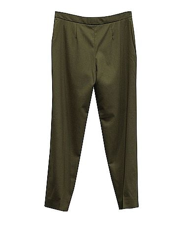 Chloé Chloé Tapered Pants in Khaki Green Wool (view 2)