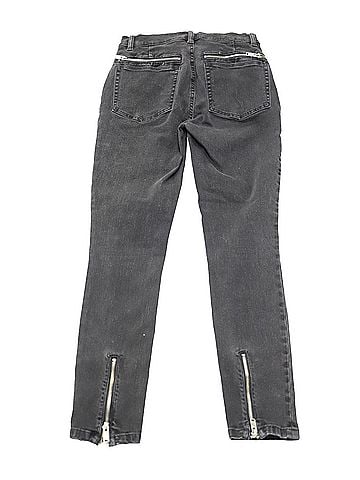Marc Jacobs Marc Jacobs Skinny Jeans with Metal Zipper in Black Cotton (view 2)