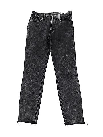 FRAME Frame Le High Straight High-Rise Jeans in Black Cotton (view 1)
