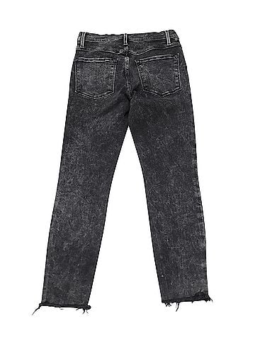 FRAME Frame Le High Straight High-Rise Jeans in Black Cotton (view 2)
