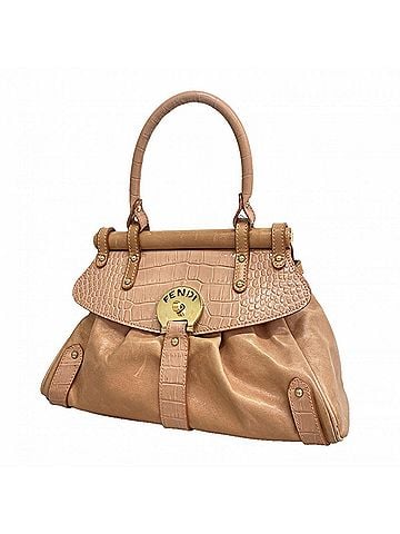 Fendi Fendi handbag, leather, pink champagne, women's. (view 1)