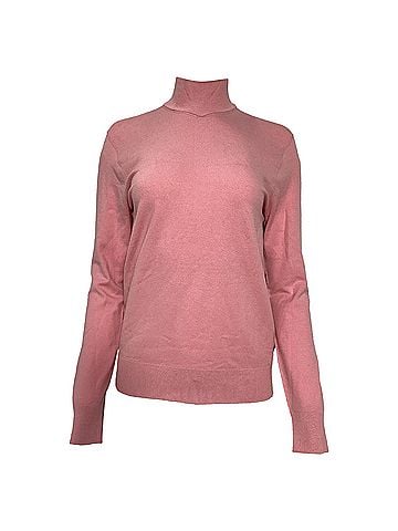 The Frankie Shop  The Frankie Shop Turtleneck Sweater in Pink Cotton (view 1)