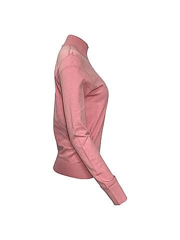 The Frankie Shop  The Frankie Shop Turtleneck Sweater in Pink Cotton (view 2)