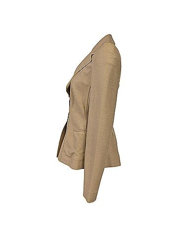 Giorgio Armani Giorgio Armani Single-Breasted Piping Detail Blazer in Brown Wool (view 2)
