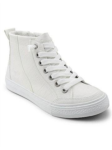 Blowfish Women's Klaire High Top Sneaker in White (view 2)
