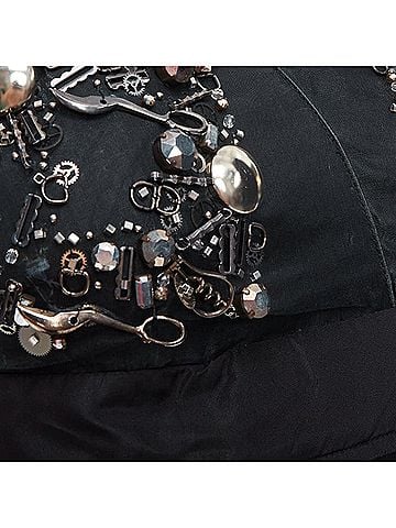 Prada Prada Runway silk fur bolts embellished dress (view 2)
