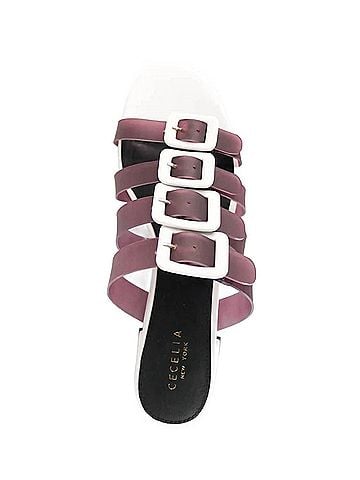 Cecelia New York Lexington Slide Sandal in Black And White (view 2)