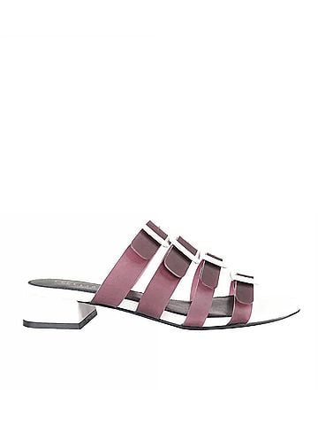 Cecelia New York Lexington Slide Sandal in Black And White (view 1)