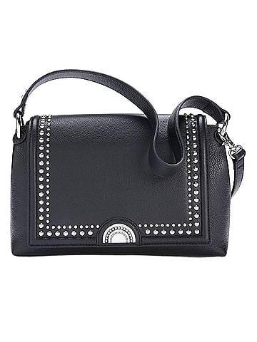 Brighton Jazz Medium Flap Bag in Black (view 1)