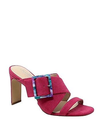 Charles by Charles David Gleam Block Heel in Magenta (view 1)