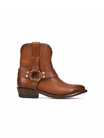 FRYE Women's Billy Short Harness Boots in Saddle (view 1)
