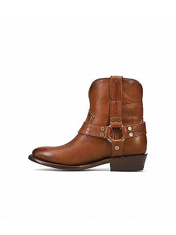 FRYE Women's Billy Short Harness Boots in Saddle (view 2)