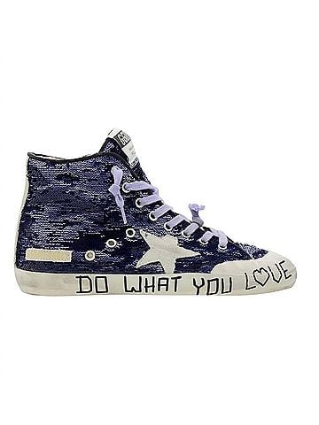 Golden Goose Women's Penstar High Top Sneaker in Violet (view 1)