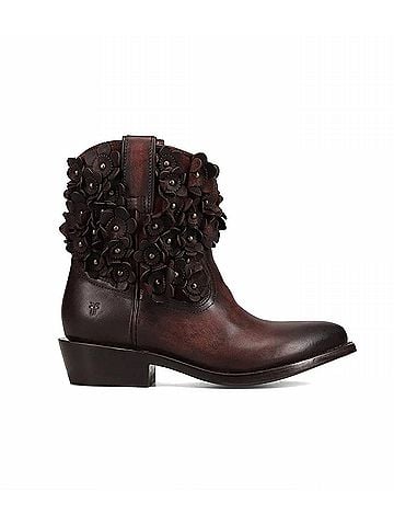 FRYE Women's Billy Flower Boots in Cherry Lacquer (view 1)