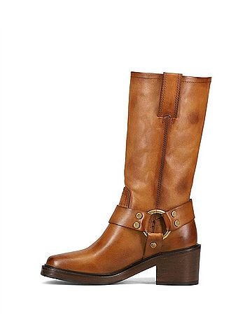 FRYE Women's Kate Harness Boots in Bark (view 2)