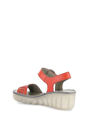 FLY London Women's Beik Sandal in Red (view 2)