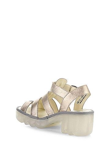 FLY London Women's Terf Sandal in Sahara/Silver (view 2)