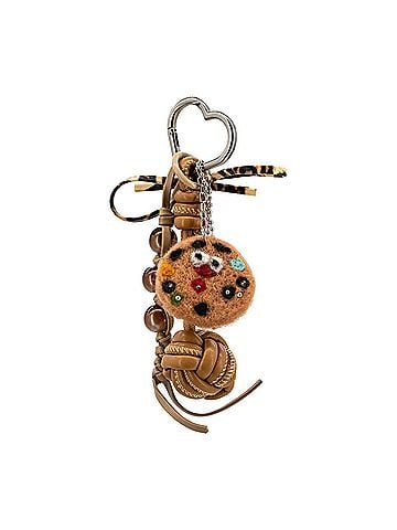 Like Dreams Women's Hand Woven Felt Cookie Charm in Beige (view 1)