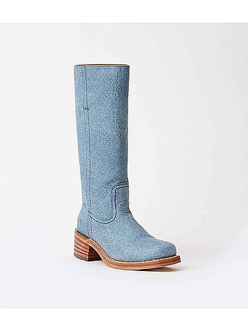 FRYE Women's Campus Heeled Boots in Sky Blue (view 2)