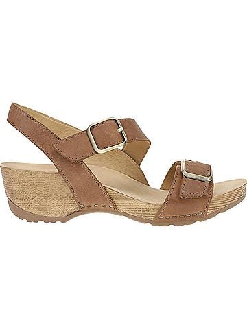 Dansko Women's Trinity Sandal in Tan Burnished Nubuck (view 1)