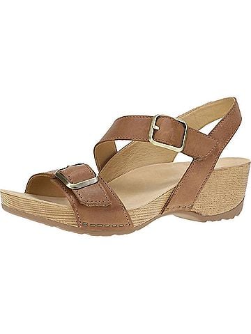 Dansko Women's Trinity Sandal in Tan Burnished Nubuck (view 2)
