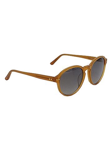 Linda Farrow Linda Farrow Luxe Sunglasses in Brown Acetate (view 2)