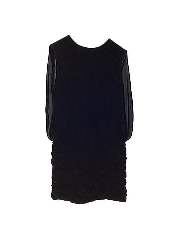 Saint Laurent Saint Laurent Velvet Mini Dress in Black Viscose  (view 1)