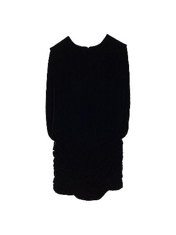 Saint Laurent Saint Laurent Velvet Mini Dress in Black Viscose  (view 2)