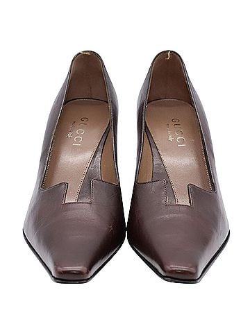 Gucci Gucci 75mm Pumps in Brown Leather (view 2)