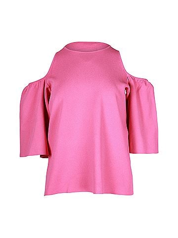 Stella McCartney Stella McCartney Off Shoulder Blouse in Pink Viscose (view 1)