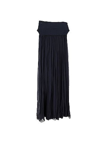 Diane von Furstenberg  Diane Von Furstenberg Strapless Maxi Dress in Navy Blue Silk (view 2)
