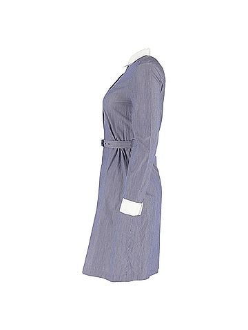 Vanessa Seward Vanessa Seward Stripe Belted Shirt Dress in Blue Cotton (view 2)
