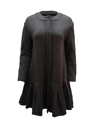 Diane von Furstenberg Diane Von Furstenberg Ballencya Coat Dress in Black Wool (view 1)